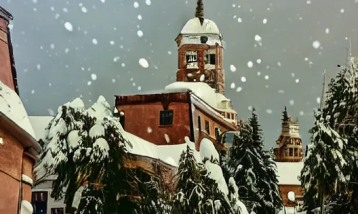 kostel Nanebevzetí Panny Marie (Slavonice) – winter