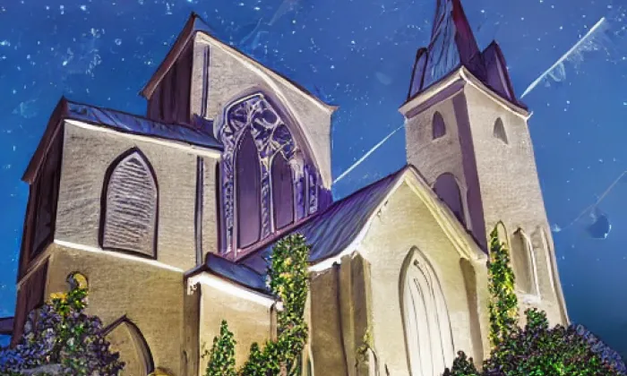 Kostel Nanebevzetí Panny Marie (Trhové Sviny) – noc