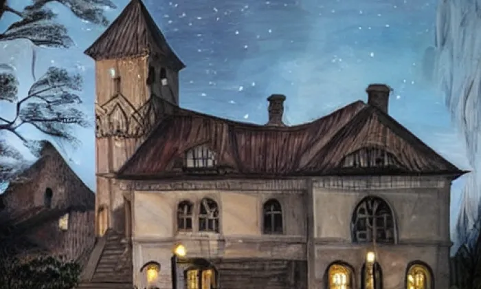 Kostel Narození Panny Marie (Brníčko) – noc
