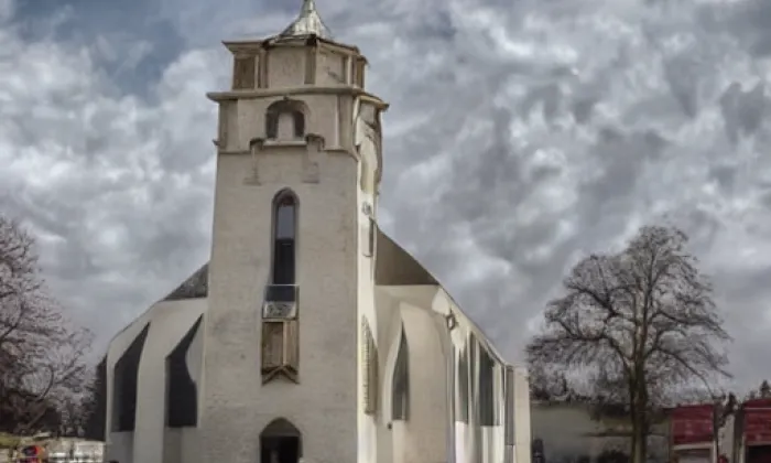 Kostel Narození Panny Marie (Chabařovice) – noc