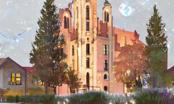 kostel Narození Panny Marie (Dašice) – noc