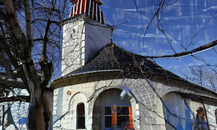 kostel Narození Panny Marie (Dolní Bukovsko) – akvarel