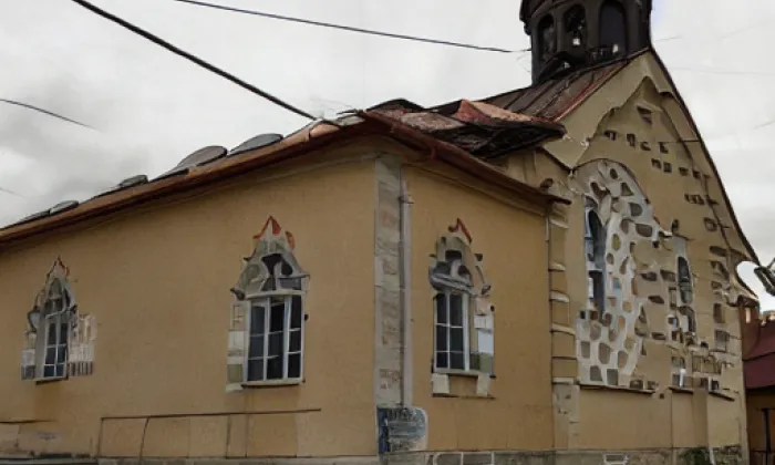 Kostel Narození Panny Marie (Hýskov) – akvarel