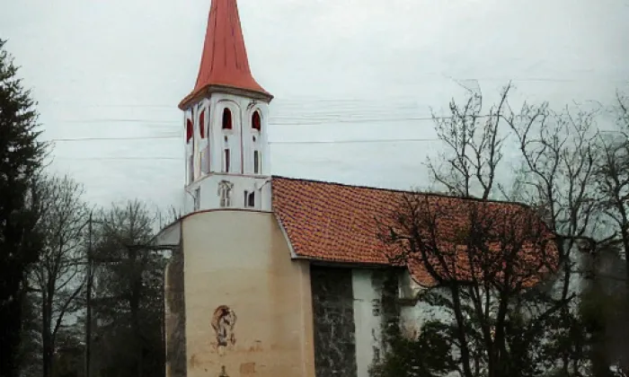 kostel Narození Panny Marie (Hlasivo) – zima