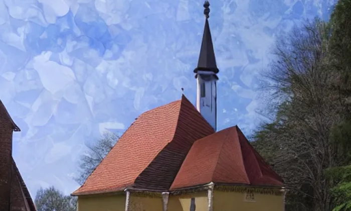 Kostel Narození Panny Marie (Hoštice) – jaro