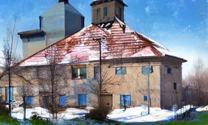 kostel Narození Panny Marie (Holubice) – winter