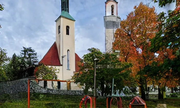 kostel Narození Panny Marie (Měděnec) – akvarel
