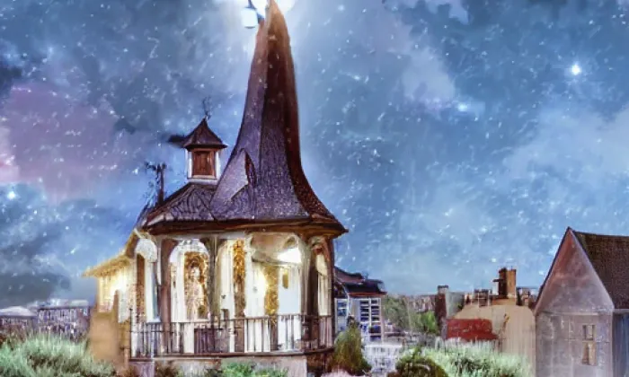 Kostel Narození Panny Marie (Mory) – noc