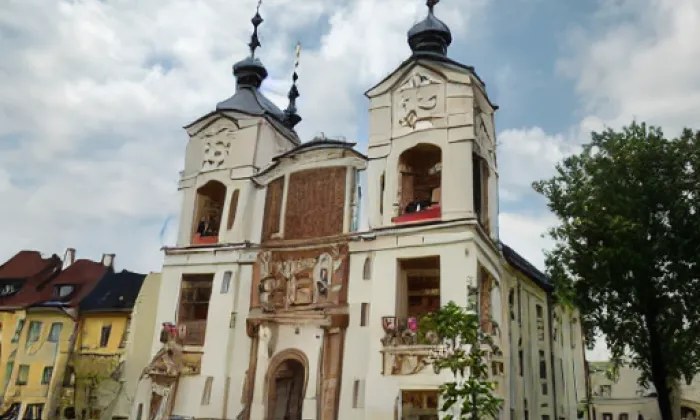 kostel Narození Panny Marie v Želivi – podzim