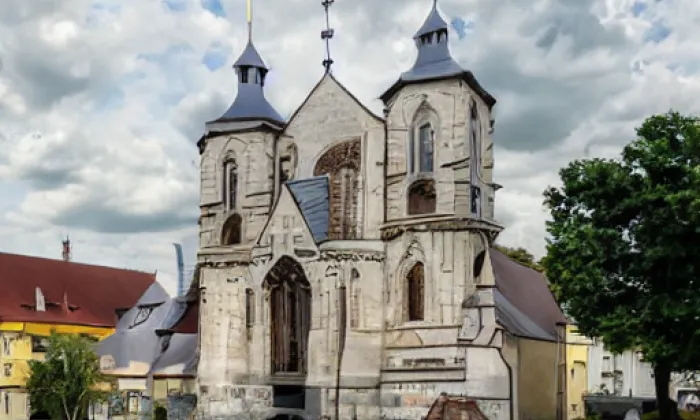 kostel Narození Panny Marie v Želivi – noc