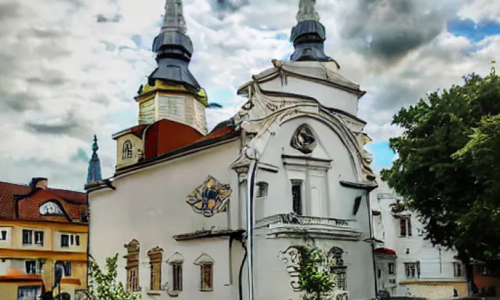 kostel Narození Panny Marie v Želivi – zima