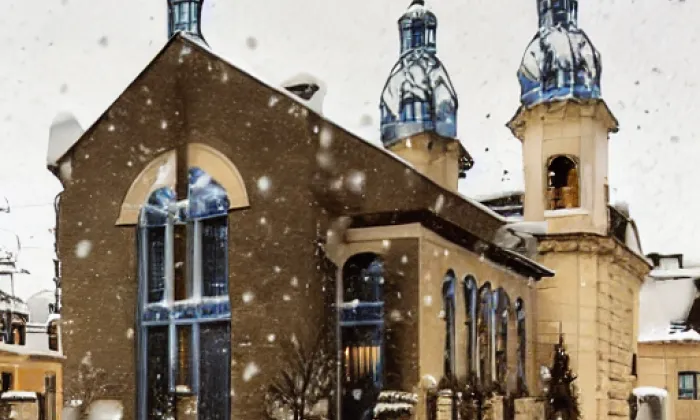 Kostel Narození Panny Marie v Roudnici nad Labem – winter