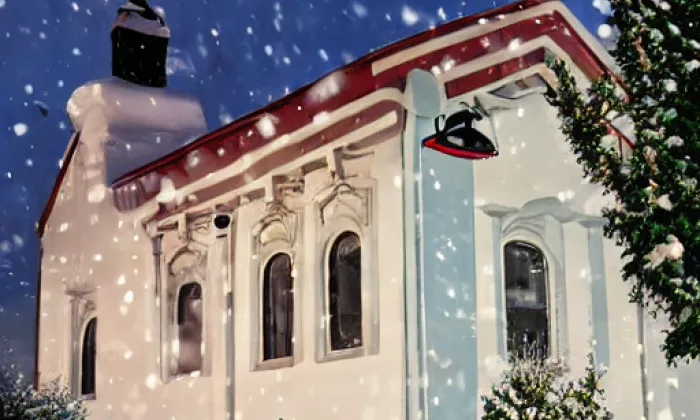 Kostel Narození svatého Jana Křtitele (Město Touškov) – winter