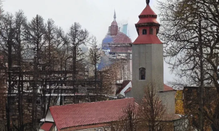 Kostel Narození svatého Jana Křtitele (Vysoká) – jaro