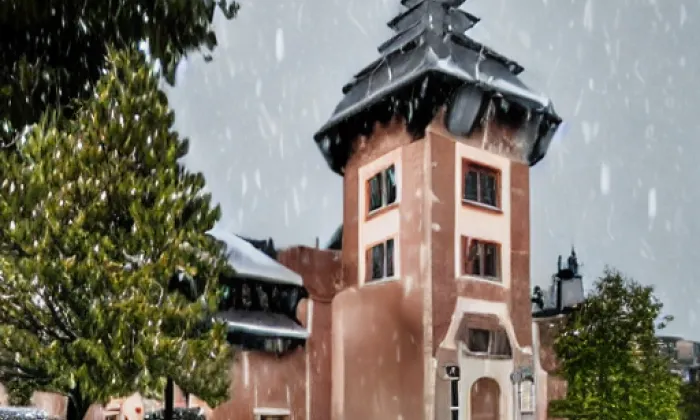 Kostel Narození svatého Jana Křtitele ve Valči – winter
