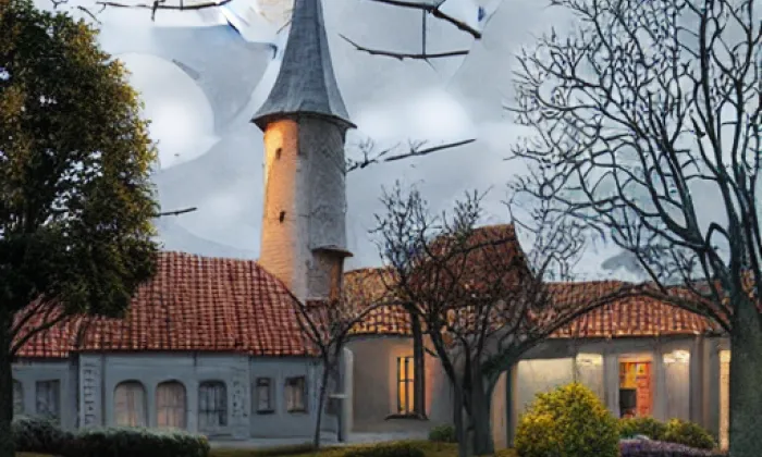 kostel Narození svatého Jana Křtitele (Desná) – noc