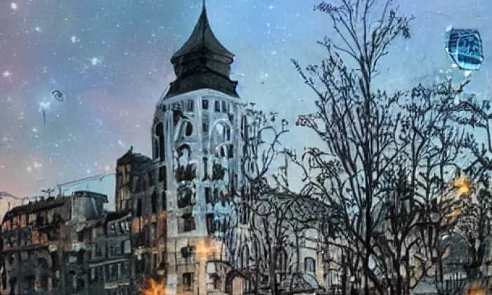 Kostel Navštívení Panny Marie (Božkov) – noc