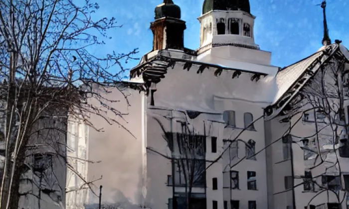 Kostel Navštívení Panny Marie (Borovany) – winter