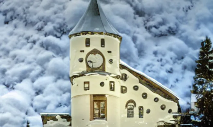 kostel Navštívení Panny Marie (Choustník) – zima