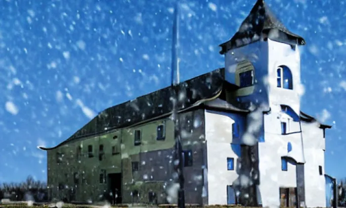 Kostel Navštívení Panny Marie (Lobendava) – winter