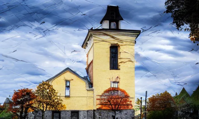 Kostel Navštívení Panny Marie (Polní Voděrady) – autumn