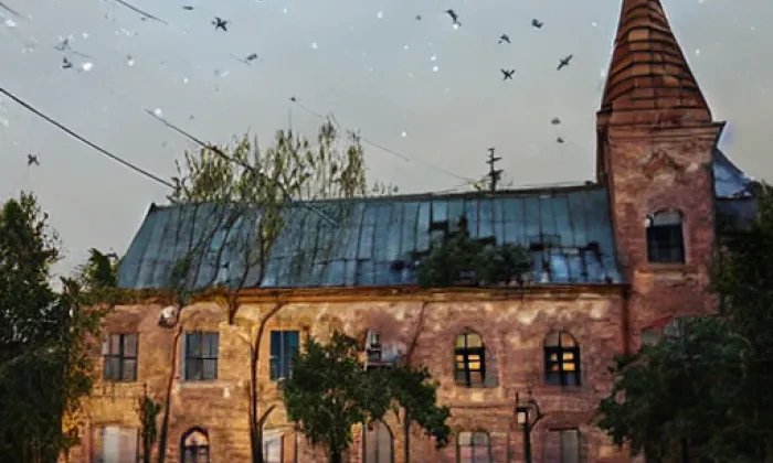 kostel Nejsvětější Trojice (Štikov) – noc