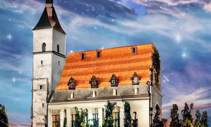 Kostel Nejsvětější Trojice (Běhařovice) – noc