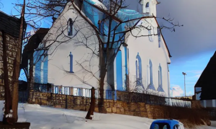 kostel Nejsvětější Trojice (Bohumilice) – winter