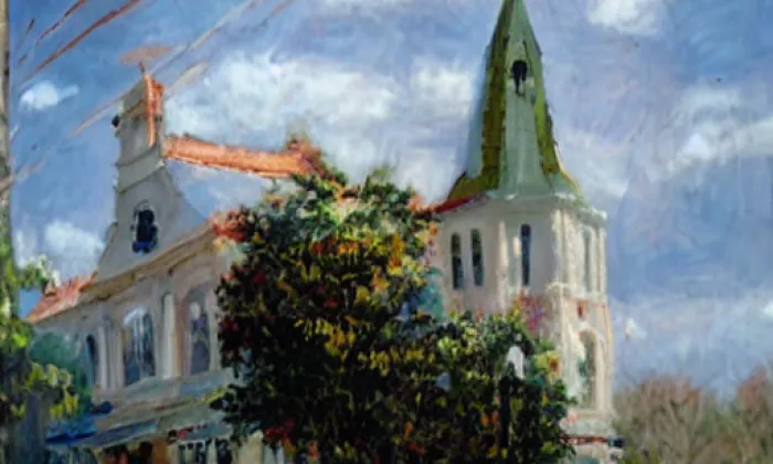 Kostel Nejsvětější Trojice (Dědice) – jaro