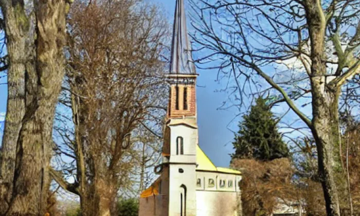 kostel Nejsvětější Trojice (Liboc) – noc
