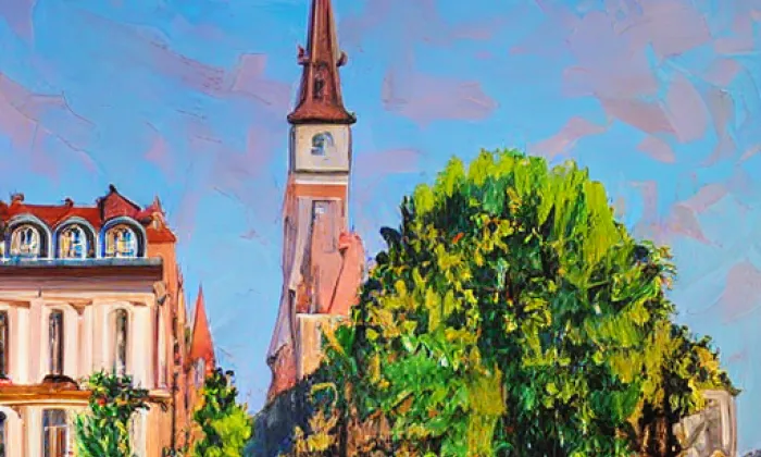 Kostel Nejsvětější Trojice (Mešno) – summer