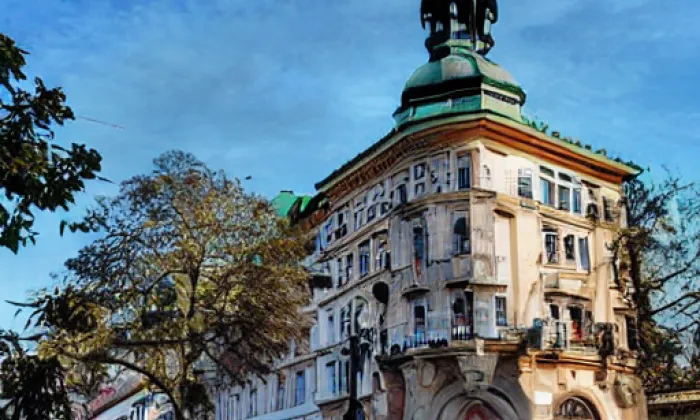 Kostel Nejsvětější Trojice (Nové Město) – akvarel