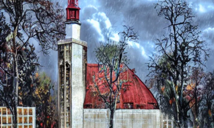 Kostel Nejsvětější Trojice (Nová Ves) – autumn