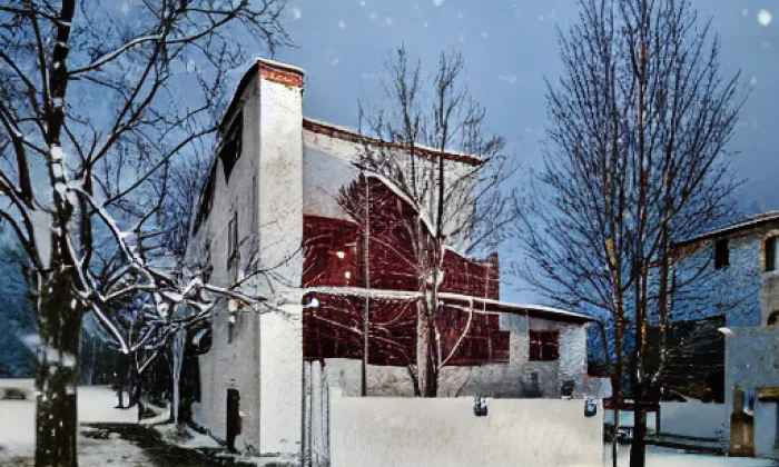 Kostel Nejsvětější Trojice (Nová Ves) – winter