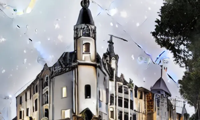 Kostel Nejsvětější Trojice (Opočno) – noc