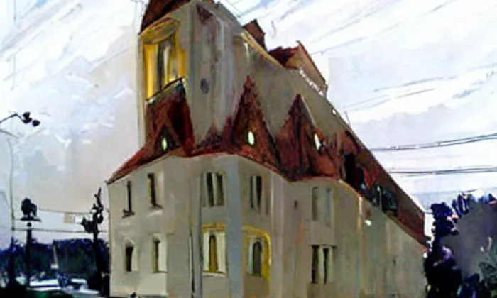 Kostel Nejsvětější Trojice (Ostroměř) – noc