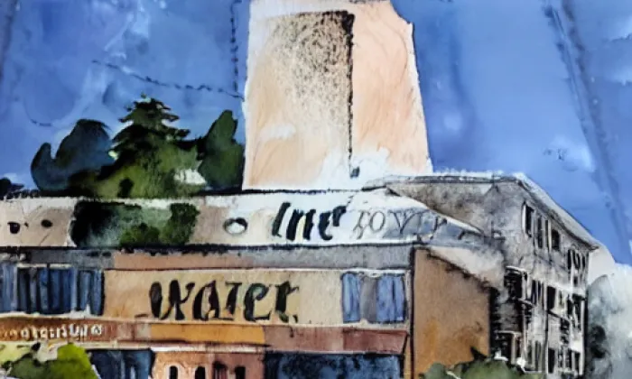 Kostel Nejsvětější Trojice (Raduň) – akvarel
