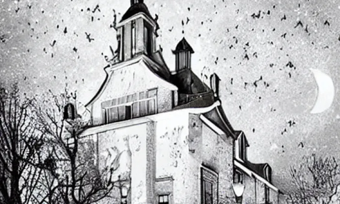 Kostel Nejsvětější Trojice (Verneřice) – noc