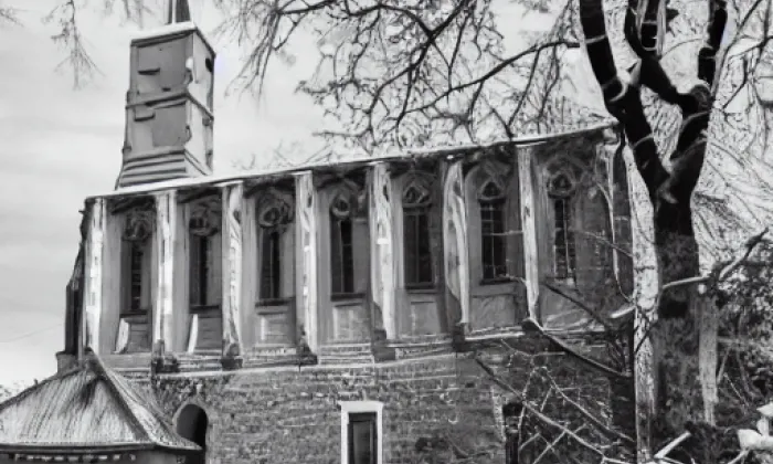 kostel Nejsvětější Trojice (Vintířov) – zima