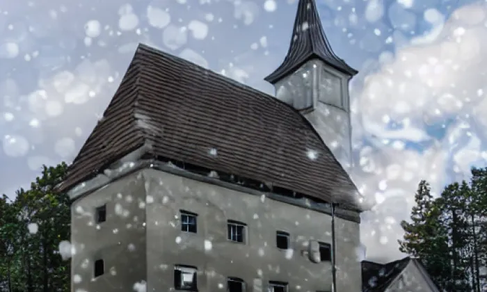 kostel Nejsvětější Trojice (Vysoké Studnice) – winter