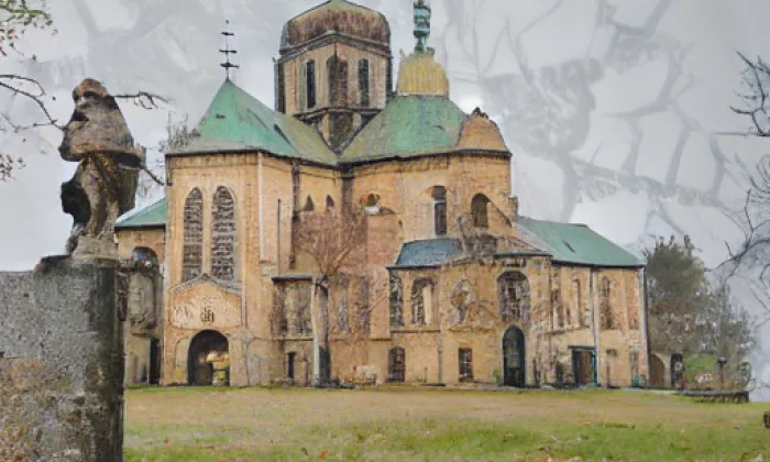 Kostel Nejsvětějšího Srdce Ježíšova (Borovnička) – noc