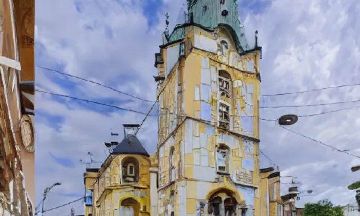 kostel Neposkvrněného početí Panny Marie (Trnitá) – akvarel