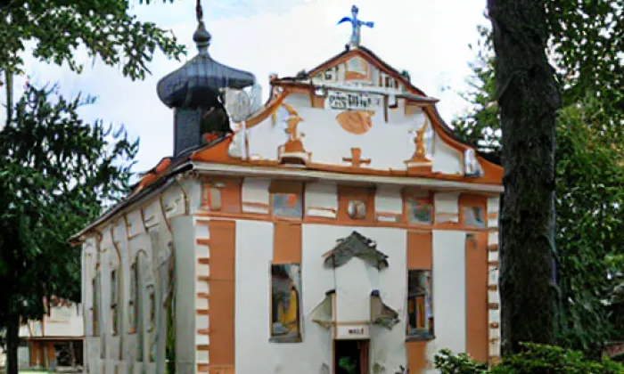 Kostel Panny Marie Bolestné (Horní Planá) – zima