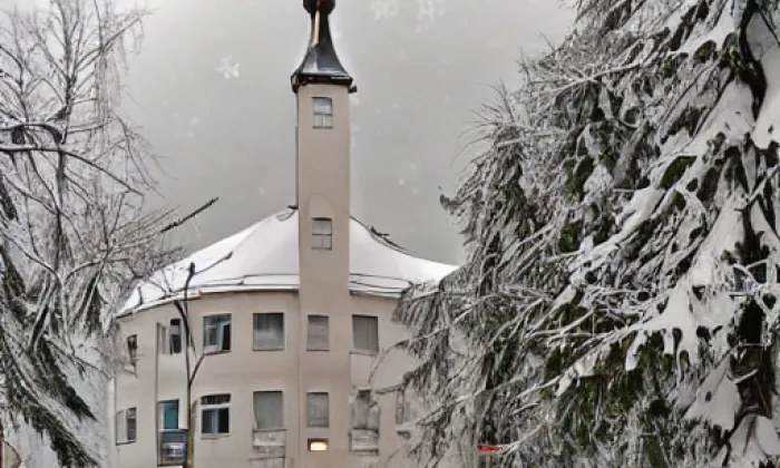 kostel Panny Marie Bolestné (Malá Lhota) – winter
