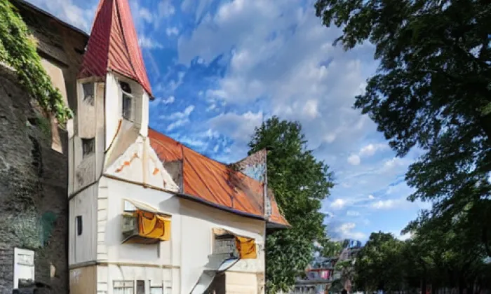 Kostel Panny Marie Bolestné (Stachy) – podzim