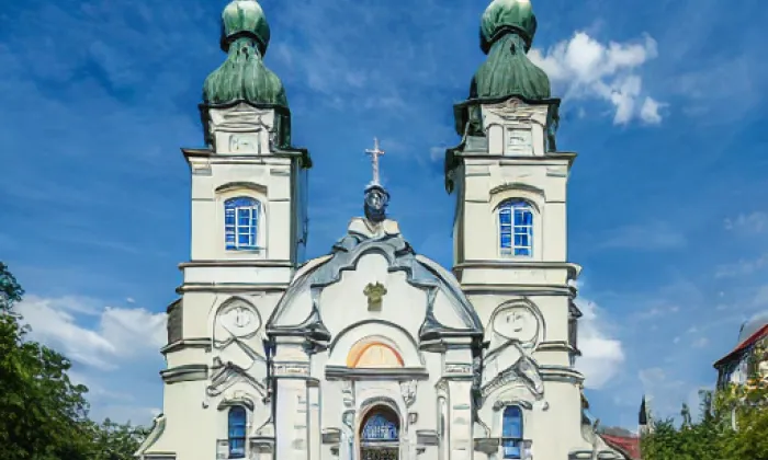 Kostel Panny Marie Královny (Mariánské Hory) – winter