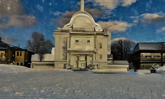 Kostel Panny Marie Sedmibolestné (Šubířov) – winter
