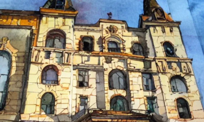 Kostel Panny Marie Sněžné (Olomouc) – akvarel