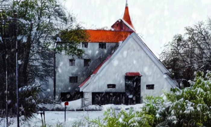 Kostel Panny Marie v Opočně – winter