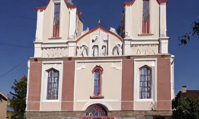 Kostel Panny Marie Vítězné (Řepín) – akvarel